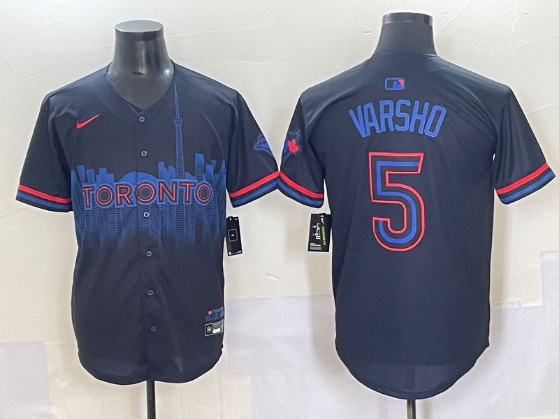 Men 2025 Toronto Blue Jays #5 Varsho Black Joint Name Nike MLB Jersey style 11->toronto blue jays->MLB Jersey